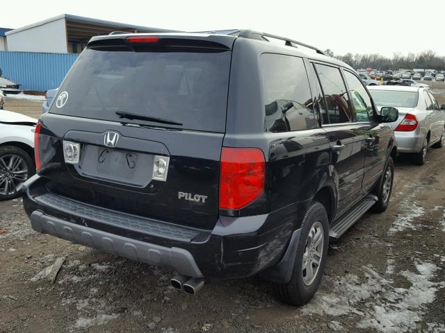 2HKYF18694H607104 - 2004 HONDA PILOT EXL BLACK photo 4