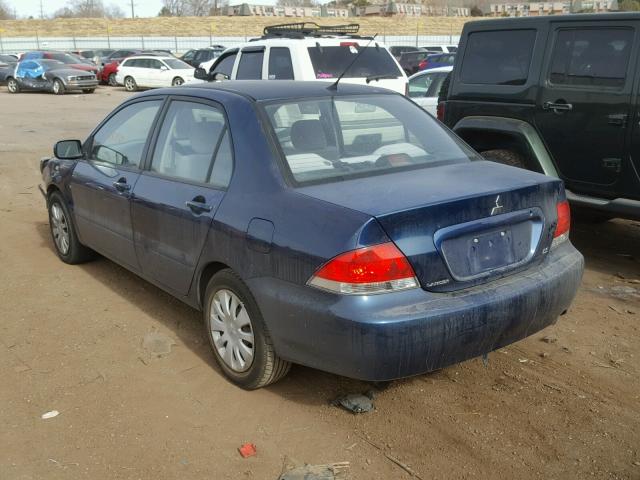 JA3AJ26E26U064542 - 2006 MITSUBISHI LANCER ES BLUE photo 3