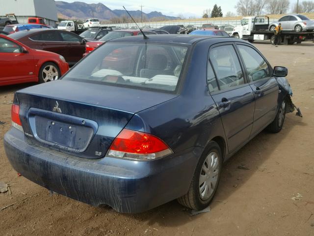 JA3AJ26E26U064542 - 2006 MITSUBISHI LANCER ES BLUE photo 4