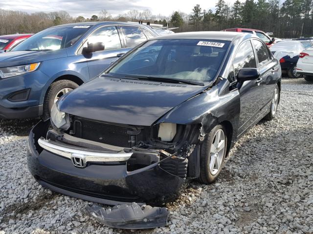 1HGFA16556L141364 - 2006 HONDA CIVIC LX BLACK photo 2