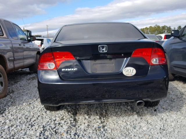 1HGFA16556L141364 - 2006 HONDA CIVIC LX BLACK photo 9