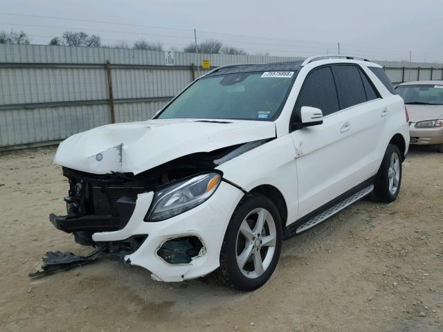 4JGDA5JB6GA662645 - 2016 MERCEDES-BENZ GLE 350 WHITE photo 2