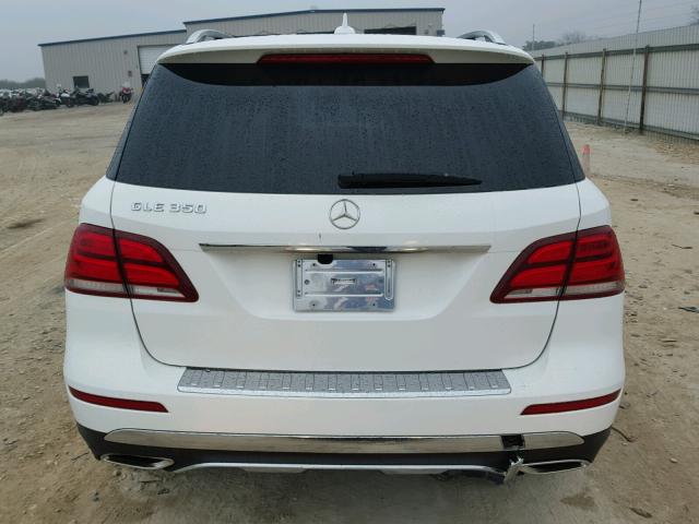 4JGDA5JB6GA662645 - 2016 MERCEDES-BENZ GLE 350 WHITE photo 9