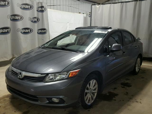 19XFB2F91CE033946 - 2012 HONDA CIVIC EXL CHARCOAL photo 2