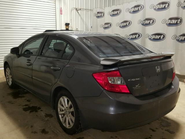 19XFB2F91CE033946 - 2012 HONDA CIVIC EXL CHARCOAL photo 3