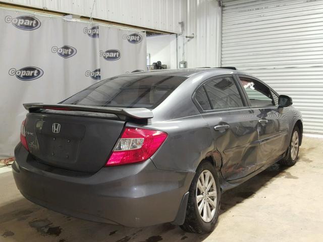 19XFB2F91CE033946 - 2012 HONDA CIVIC EXL CHARCOAL photo 4