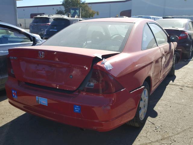 1HGEM22952L071747 - 2002 HONDA CIVIC EX წითელი ფოტო 4