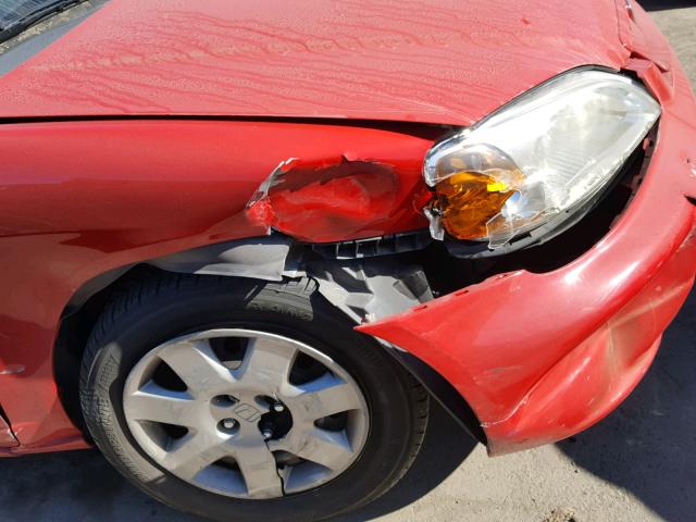 1HGEM22952L071747 - 2002 HONDA CIVIC EX წითელი ფოტო 9