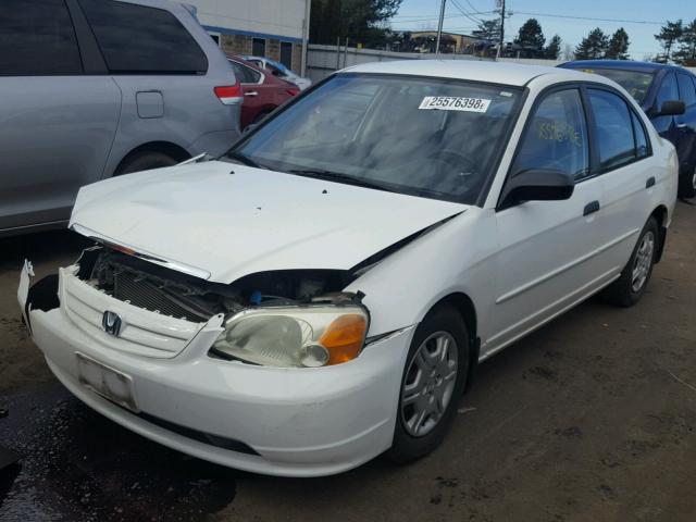 2HGES16531H566242 - 2001 HONDA CIVIC LX WHITE photo 2