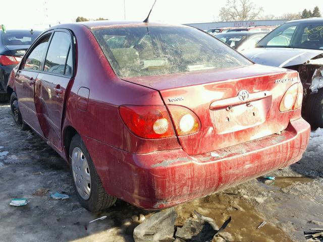 1NXBR30E97Z932093 - 2007 TOYOTA COROLLA CE RED photo 3