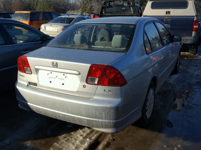 2HGES16505H507896 - 2005 HONDA CIVIC LX SILVER photo 4