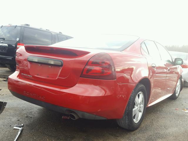 2G2WP552181127535 - 2008 PONTIAC GRAND PRIX RED photo 4