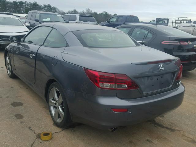 JTHFF2C26C2521829 - 2012 LEXUS IS 250 GRAY photo 3