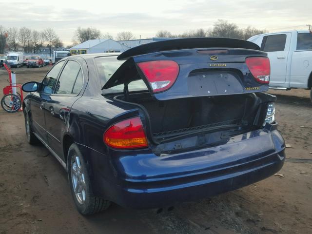 1G3NF52E11C166523 - 2001 OLDSMOBILE ALERO GLS BLUE photo 3