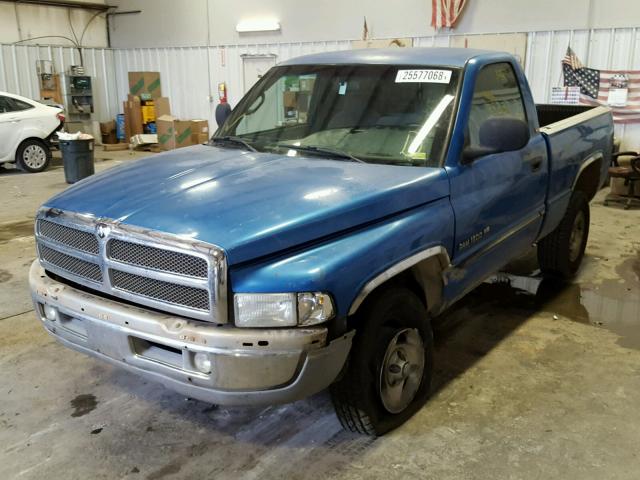 1B7HF16Y11S283891 - 2001 DODGE RAM 1500 BLUE photo 2