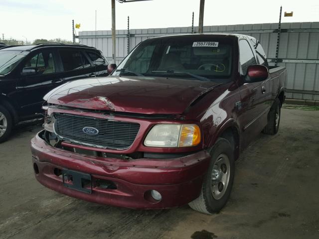 2FTRX17W03CA49490 - 2003 FORD F150 MAROON photo 2