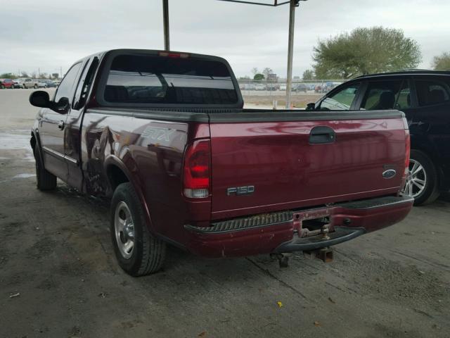 2FTRX17W03CA49490 - 2003 FORD F150 MAROON photo 3