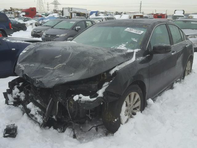 1HGCR2F71DA215827 - 2013 HONDA ACCORD EX BLACK photo 2