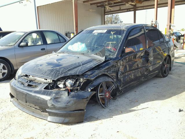 2HGES26762H543160 - 2002 HONDA CIVIC EX BLACK photo 2