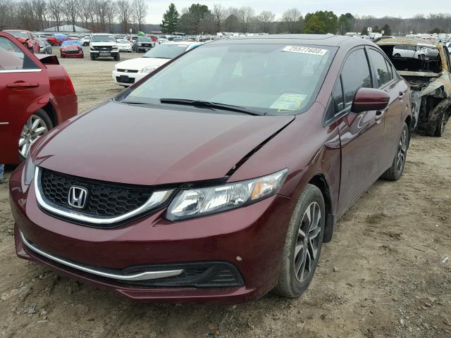 2HGFB2F89FH562367 - 2015 HONDA CIVIC EX BURGUNDY photo 2