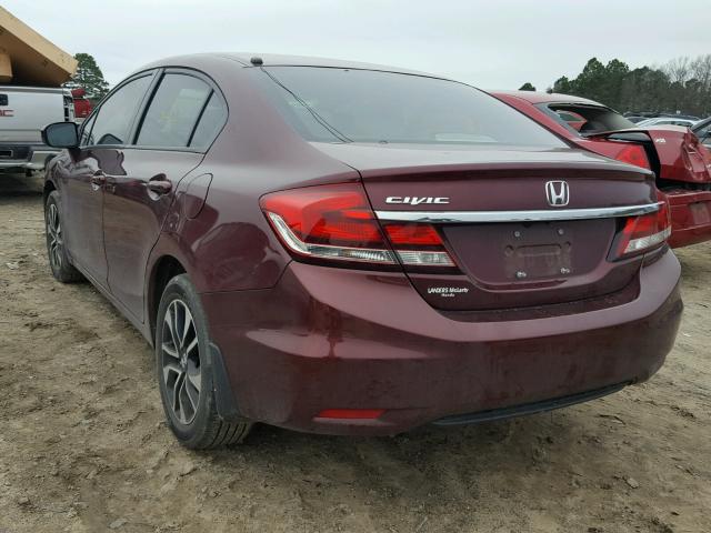 2HGFB2F89FH562367 - 2015 HONDA CIVIC EX BURGUNDY photo 3