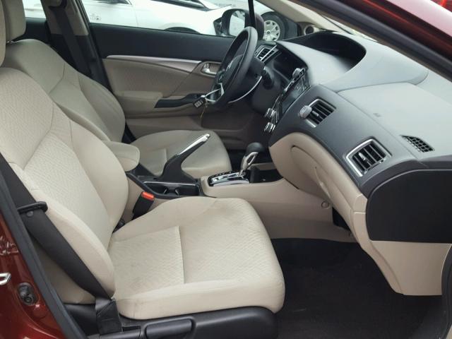 2HGFB2F89FH562367 - 2015 HONDA CIVIC EX BURGUNDY photo 5