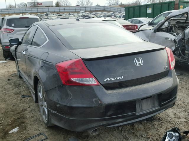 1HGCS2B88CA000625 - 2012 HONDA ACCORD EXL BLACK photo 3