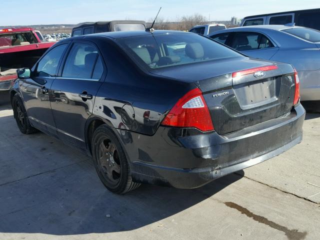 3FAHP0HA5BR224773 - 2011 FORD FUSION SE BLACK photo 3