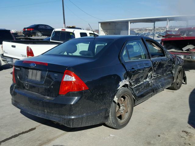 3FAHP0HA5BR224773 - 2011 FORD FUSION SE BLACK photo 4