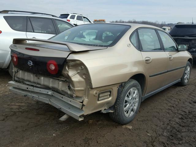 2G1WF52EX59360283 - 2005 CHEVROLET IMPALA BEIGE photo 4