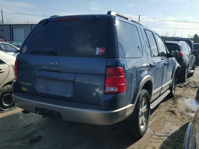 1FMZU74W73UC78650 - 2003 FORD EXPLORER E BLUE photo 4