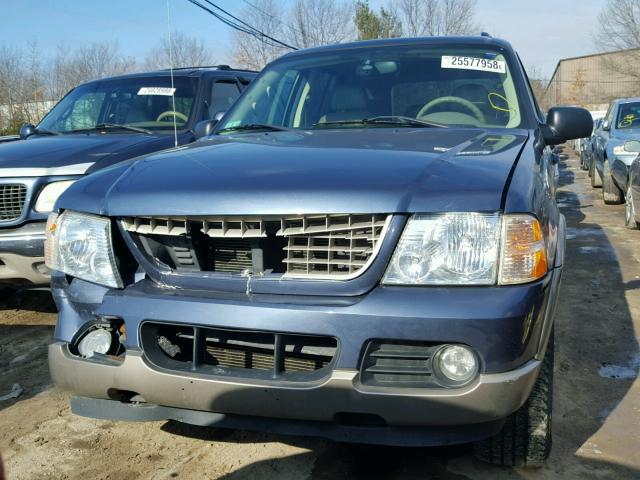 1FMZU74W73UC78650 - 2003 FORD EXPLORER E BLUE photo 9