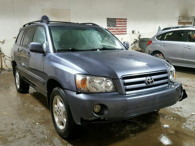 JTEEP21A970210493 - 2007 TOYOTA HIGHLANDER BLUE photo 1