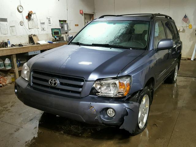 JTEEP21A970210493 - 2007 TOYOTA HIGHLANDER BLUE photo 2