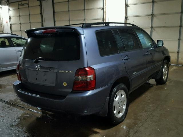 JTEEP21A970210493 - 2007 TOYOTA HIGHLANDER BLUE photo 4