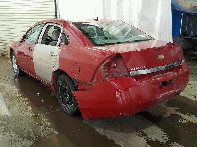 2G1WB58N981268202 - 2008 CHEVROLET IMPALA LS RED photo 3