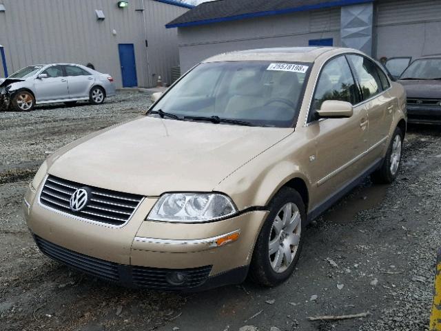 WVWRH63B73P359955 - 2003 VOLKSWAGEN PASSAT GLX GOLD photo 2