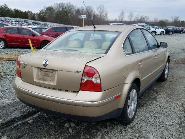 WVWRH63B73P359955 - 2003 VOLKSWAGEN PASSAT GLX GOLD photo 4