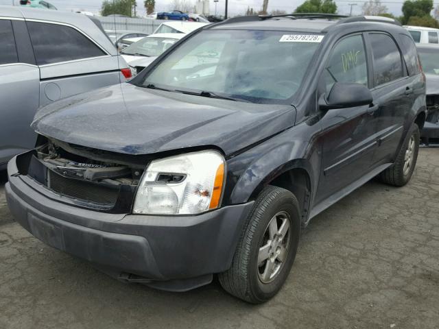 2CNDL13F056091618 - 2005 CHEVROLET EQUINOX LS BLACK photo 2