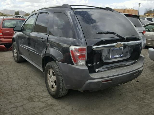 2CNDL13F056091618 - 2005 CHEVROLET EQUINOX LS BLACK photo 3