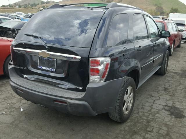 2CNDL13F056091618 - 2005 CHEVROLET EQUINOX LS BLACK photo 4