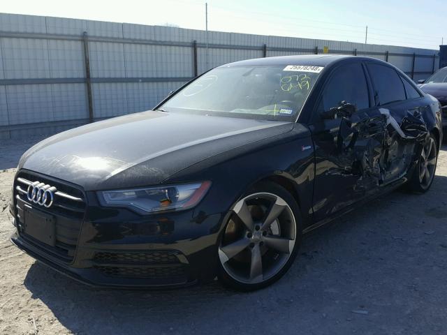 WAUHGAFC9EN072649 - 2014 AUDI A6 PRESTIG BLACK photo 2