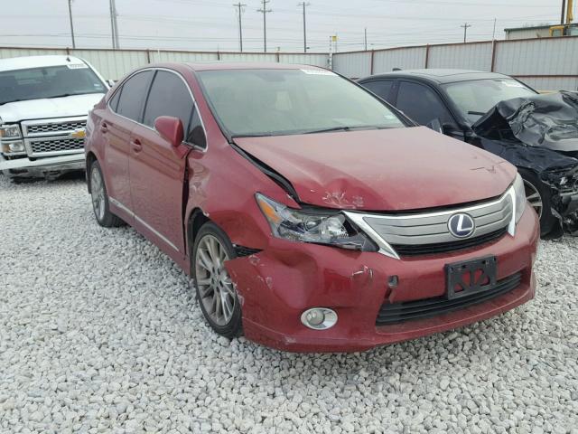 JTHBB1BA6A2037590 - 2010 LEXUS HS 250H RED photo 1