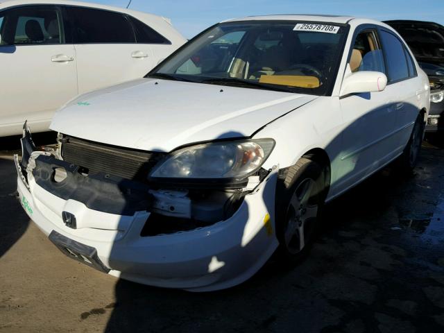 2HGES26744H589962 - 2004 HONDA CIVIC EX თეთრი ფოტო 2