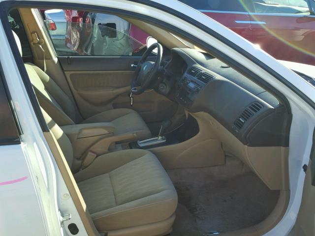 2HGES26744H589962 - 2004 HONDA CIVIC EX თეთრი ფოტო 5