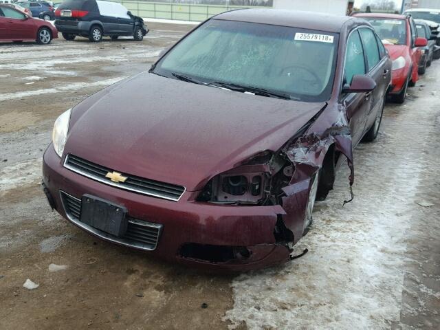 2G1WC58R579338701 - 2007 CHEVROLET IMPALA LT MAROON photo 2