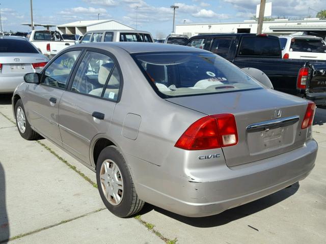 2HGES16501H595763 - 2001 HONDA CIVIC LX BEIGE photo 3