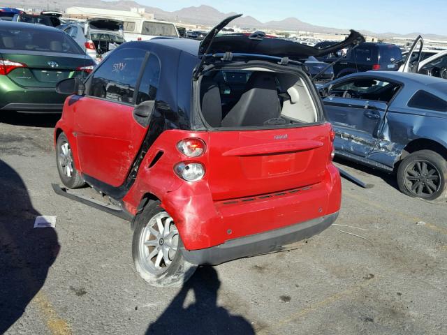 WMEEJ31X89K241498 - 2009 SMART FORTWO PUR RED photo 3