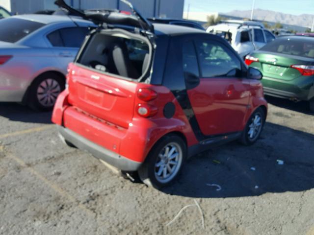 WMEEJ31X89K241498 - 2009 SMART FORTWO PUR RED photo 4