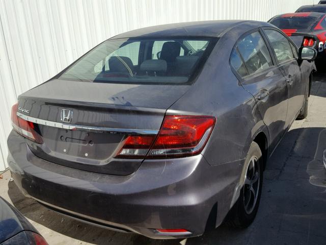 2HGFB2F71FH542914 - 2015 HONDA CIVIC SE GRAY photo 4